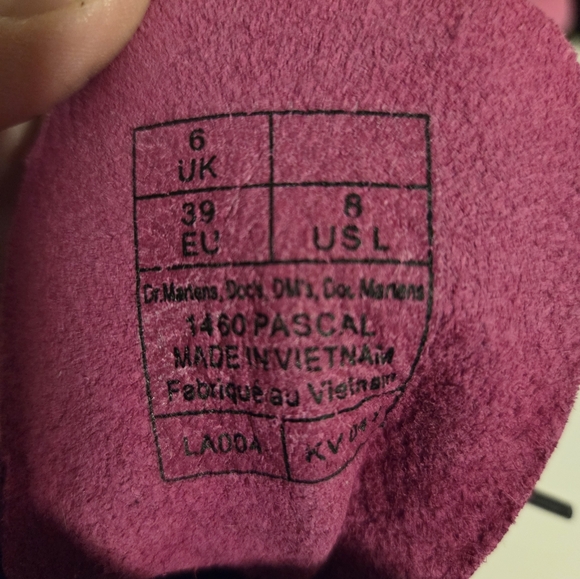 Dr. Martens Pascal Soft Pink Leather Boots Womens 8 New No Box - Picture 4 of 4